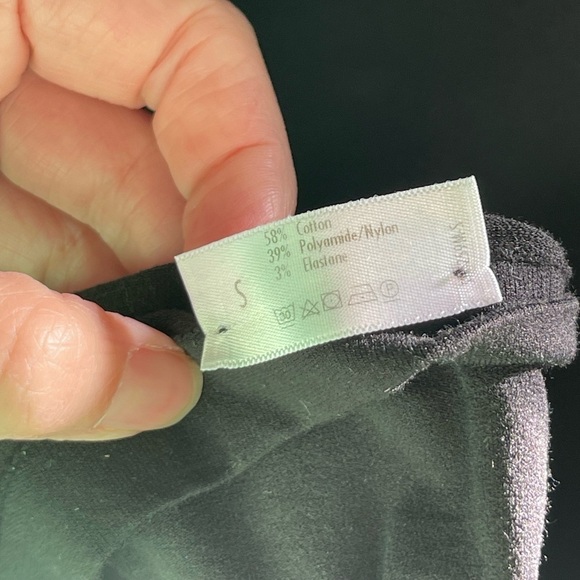 WOLFORD Black Cordoba Long Sleeve T-Shirt {$295} Nylon Blend Jersey Scoop Small - Picture 4 of 10